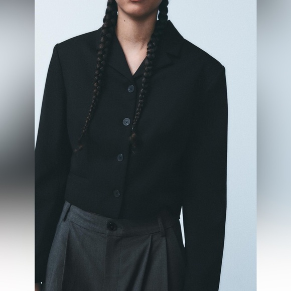New ZARA Tailord Cropped Blazer - Picture 4 of 6